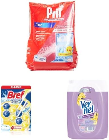 Alternative view of Pril Duo Power Experts Kirece Karşı Etkili Bulaşık Makinesi Tuzu + Bref WC Power Aktiv Limon Duo Pack 2'li + Vernel Aroma Therapy 50 Yıkama