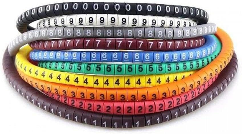 Renkli kablo işaretleyici kablo numaratörü 1.5mm