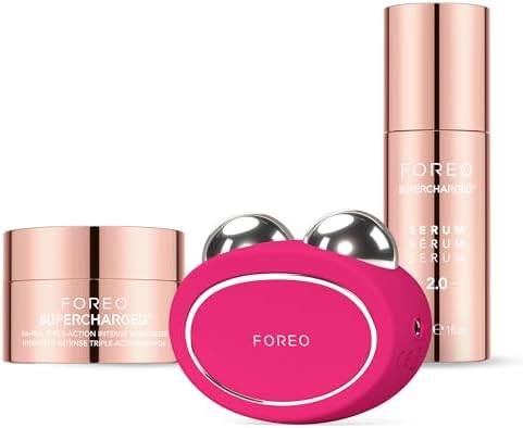 FOREO Total Facelift Paketi - BEAR 2 Gelişmiş Mikro Akımlı Yüz Cihazı + SUPERCHARGED SERUM 2.0 30 ml + SUPERCHARGED HA+PGA Üçlü Etkili Yoğun Nemlendirici 50 ml - Yaşlanma Karşıtı - Cilt Bakım Araçları