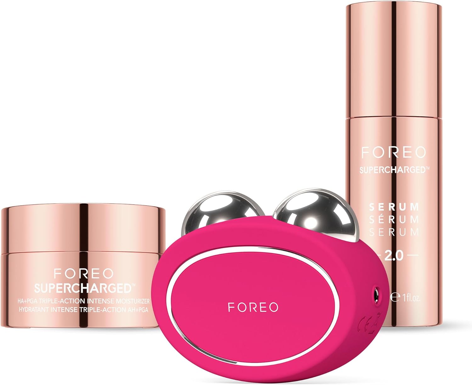Alternative view of FOREO Total Facelift Paketi - BEAR 2 Gelişmiş Mikro Akımlı Yüz Cihazı + SUPERCHARGED SERUM 2.0 30 ml + SUPERCHARGED HA+PGA Üçlü Etkili Yoğun Nemlendirici 50 ml - Yaşlanma Karşıtı - Cilt Bakım Araçları