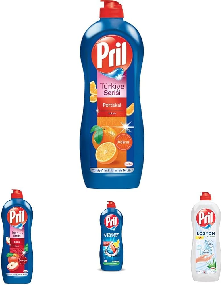 Alternative view of Pril Elde Yıkama Sıvı Bulaşık Deterjanı 4'lü Set Adana Portakalı Amasya Elması Limon Aloe