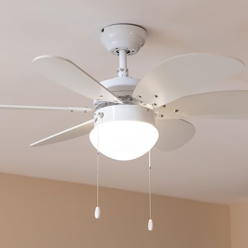 Alternative view of KCF280 60W 30 inç Ahşap 6 Kanatlı Lambalı Avizeli İpli Tavan
