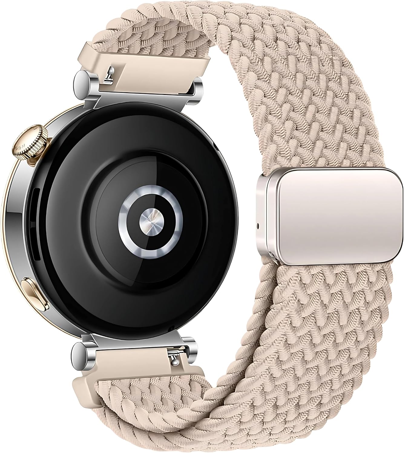 Alternative view of Örgü Loop 18mm Kumaş Kordon ile Uyumlu GT5 41mm/GT5 Pro 42mm/GT4 41mm için Manyetik Tokalı Terlemeye Karşı Nefes Alabilen Bileğe Göre Ayarlanabilen Elastik Kayış