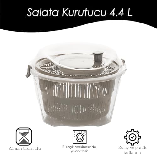 Alternative view of G-25 Gondol Vega Pratik Salata Kurutucu - Meyve Sebze Yeşillik Yıkama Kurutma Kabı Cappuccino