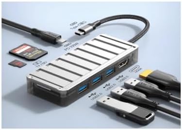PD 100W 7in1 Usb-C to TF/SD-HDMI Hub Adaptör HB-13