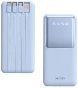 12000 Mah Dijital Göstergeli Dahili Çoklu Kablolu Taşınabilir Powerbank Mavi PB-49