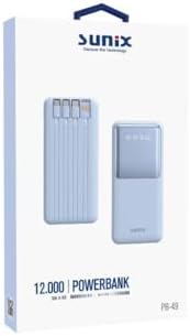 Alternative view of 12000 Mah Dijital Göstergeli Dahili Çoklu Kablolu Taşınabilir Powerbank Mavi PB-49