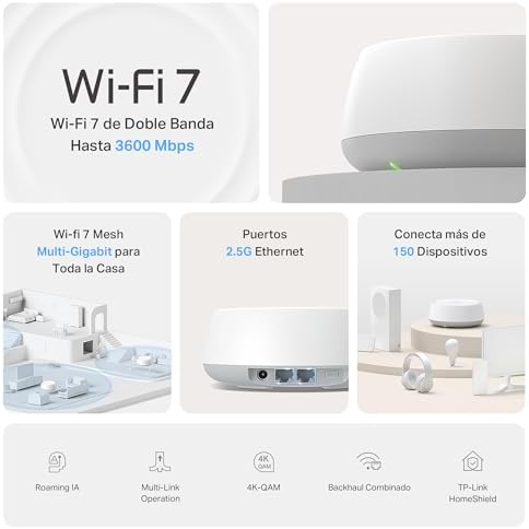 Alternative view of Deco BE25 2-pack, BE3600 Mbps, 2× 2.5 Gbps Portlar, AI Destekli Çoklu İşlem Kabiliyeti, 150 Cihaza Kadar Bağlanılabilirlik, VPN, WPA3, Dual-Band Wi-Fi 7 Mesh Sistemi