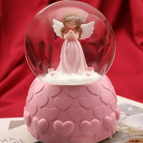 Alternative view of Pembe Mini Işıklı Sihirli Kar Küresi Arkadaşa Hediye