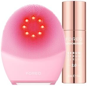 FOREO Fresh & Lifted Paketi - LUNA 4 plus Normal Yüz Temizleme Fırçası + SUPERCHARGED SERUM 2.0, 30ml - Yakın Kızılötesi Işık Terapisi - Yüz Temizleyici Masaj Fırçası - Mikro Akımlı Yüz Bakım Cihazı
