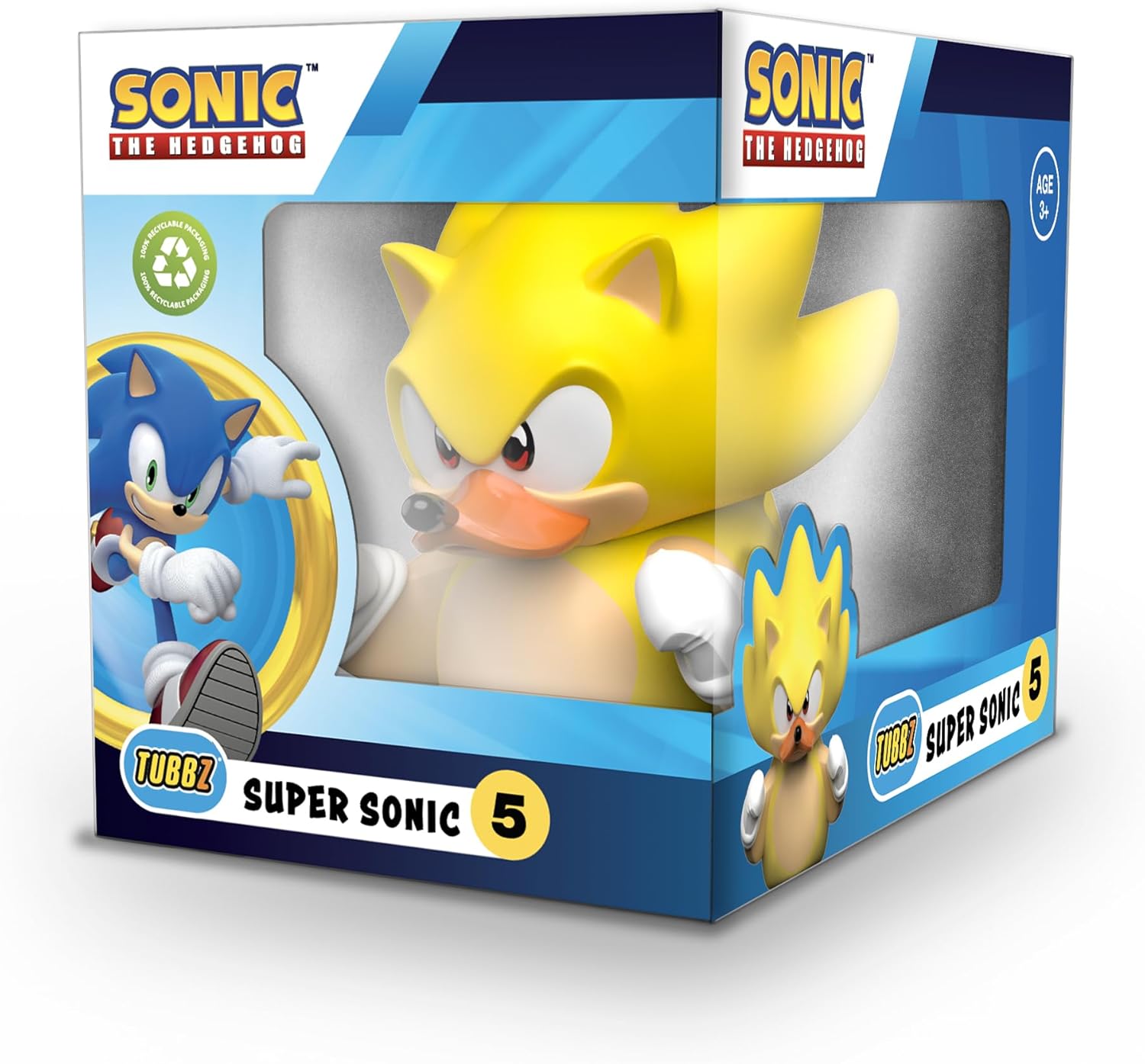 Alternative view of TUBBZ Box-Edition Super Sonic Koleksiyoncu Kauçuk Ördek Figürü - Resmi Sonic Der Hedgehog Merchandise - Televizyon, Film & Video Oyunları