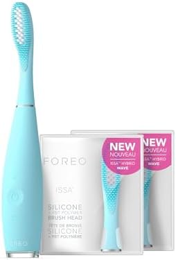 Alternative view of FOREO Total Care ISSA 3 Seti - Ultra-Hijyenik 4’ü 1 Arada Silikon Sonik Elektrikli Diş Fırçası + 2 ISSA Hybrid Wave Fırça Başlığı - Beyaz Dişler, Temiz Diş Etleri, Yanaklar ve Dil, Yumuşak Fırça
