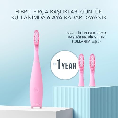 Alternative view of FOREO Total Care ISSA 3 Seti - Ultra-Hijyenik 4’ü 1 Arada Silikon Sonik Elektrikli Diş Fırçası + 2 ISSA Hybrid Wave Fırça Başlığı - Beyaz Dişler, Temiz Diş Etleri, Yanaklar ve Dil, Yumuşak Fırça