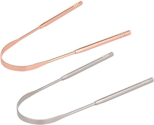 Dil Temizleyici Aparat, Paslanmaz Dil Kazıyıcı,Dil Temizleyici. Metal Mix Set (METAL-GOLD MİX)