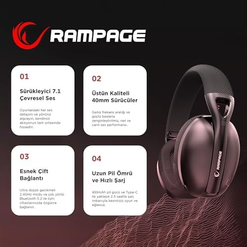 Crack H11 Siyah 2.4G+ Bluetooth Mikrofonlu Oyuncu Kulaklığı