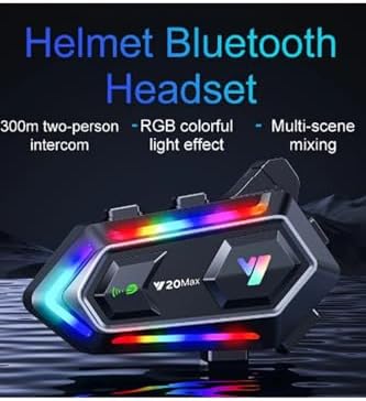 Alternative view of Y20 Max Motosiklet Bluetooth 5.3 Kask Intercom 2 Kişi 300 Metre Eşleşme Özellikli