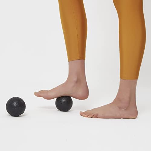 Actifoam Düz Masaj Seti Spor Fitness seti Köpük Rulo Masaj Topu (Siyah + Turuncu Orta Sert)