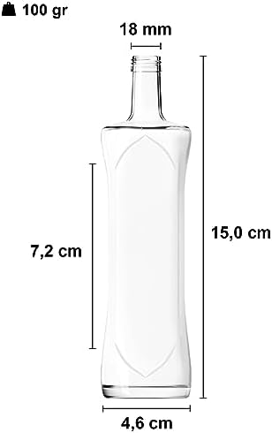Alternative view of 100 ml Şeffaf Piramit Sosluk 100 cc Kapaklı Kavisli Cam Şişe 6 Adet (Altın/ (Metal))
