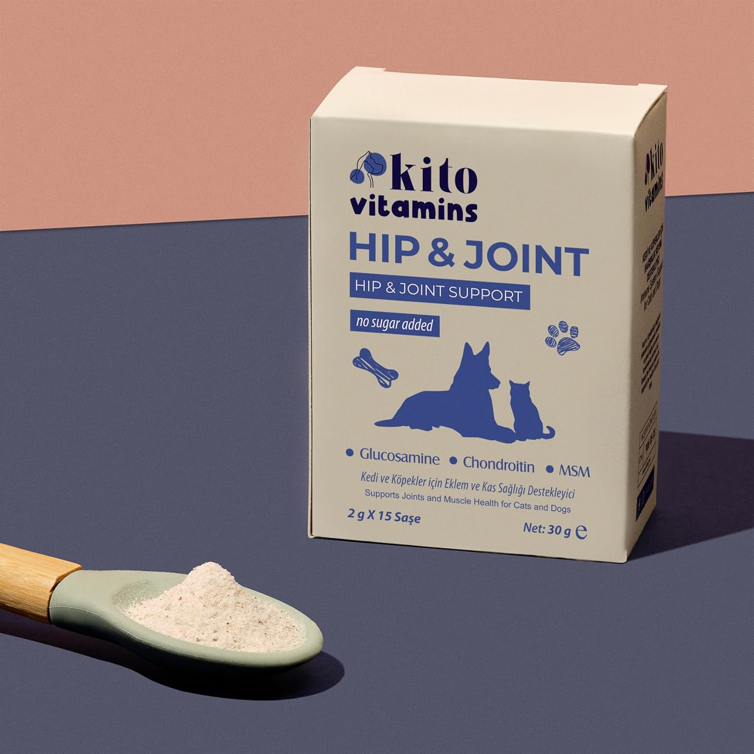 Alternative view of Kito Kedi ve Köpekler İçin Hip&joint Eklem ve Kas Sağlığı Destekleyici 2g X 15 Saşe