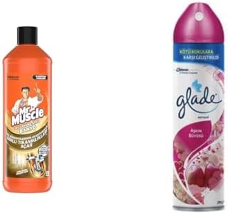 Alternative view of Mr Muscle Banyo Tüm Boru Tipleri için Jel Lavabo Açıcı 1000 mL, Glade Aerosol Aşkın Büyüsü Oda Kokusu 300 mL ve Mr Muscle Aqua Blue 2'li Klozet Bloğu