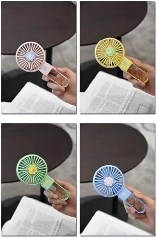 Taşınabilir Mini USB Fan Led Işıklı Masa Üstü 3 Kademeli Dahili Işık Şarj Edilebilir Mini Vantilatör Soğutucu Cep Boyu 11cm Mini Fan YS2269 - Yeşil (YS2269 - Yeşil)