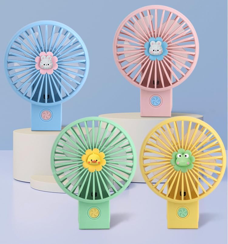 Alternative view of Taşınabilir Mini USB Fan Led Işıklı Masa Üstü 3 Kademeli Dahili Işık Şarj Edilebilir Mini Vantilatör Soğutucu Cep Boyu 11cm Mini Fan YS2269 - Yeşil (YS2269 - Yeşil)