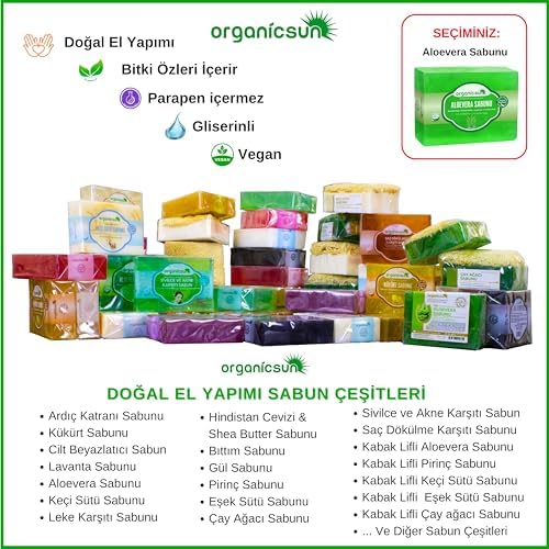 Doğal Aloe Sabunu 140 Gr 1 Adet Tüm Cilt Tipleri İçin Yatıştırıcı ve Canlandırıcı Etkili