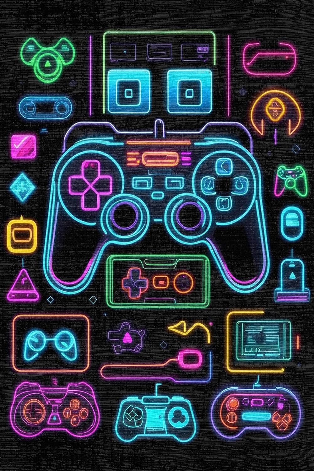 Space Şönil Oyuncu Odası Halısı Kaymaz Pamuk Tabanlı Yıkanabilir Antibakteriyel Gamer, Gaming Halısı 100x150
