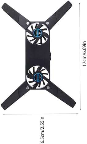 Alternative view of Ultra Küçük Katlanabilir Dizüstü Bilgisayar Soğutucu, Şık Tasarım, 2 Fan, USB Bağlantılı, Siyah Plastik Ayaklar