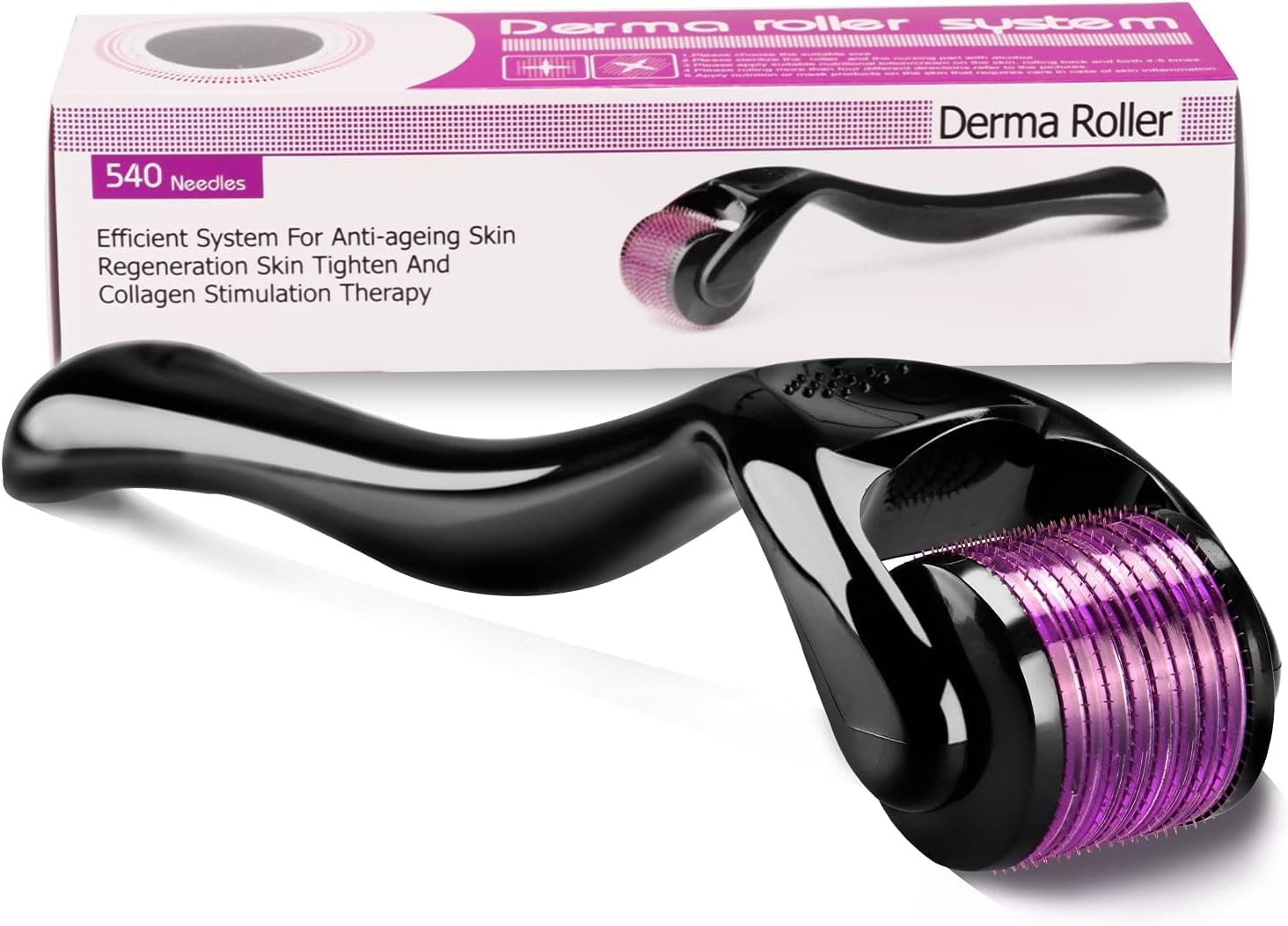 Alternative view of moddestore Dermaroller 0,5 mm 540 Titanyum İğne Cilt Bakımı, Yüz Kırışıklıkları İçin Saç Dökülmesi, Sakal Büyümesi, Saç Büyümesi, Mikro İğneler, Profesyonel Mikro İğneler (0,5MM)
