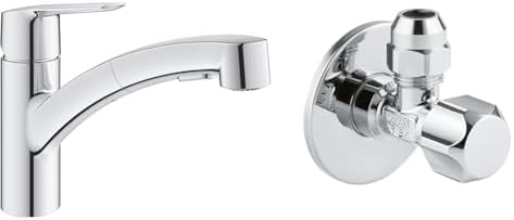 Start Spiralli Eviye Bataryası Krom + 2 Adet 55mm Ara Musluk Seti