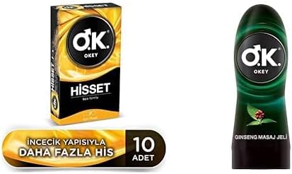Hisset Prezervatif 10 Adet+Okey Ginseng Masaj Jeli 200 ml