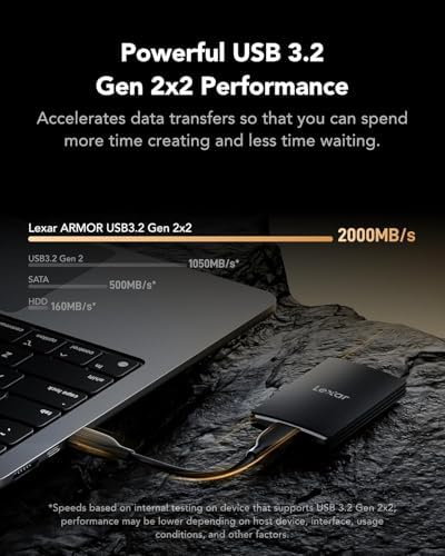 Alternative view of External 2TB LAR700X002T-RNBNG 2000MB/s USB 3.2 Taşınabilir SSD Disk