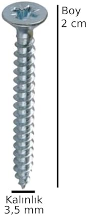 Alternative view of Sunta Ahşap Ağaç Tahta Vidası Yıldız Uçlu Vida 30 Adet Boy 2 cm Kalınlık 3,5 mm