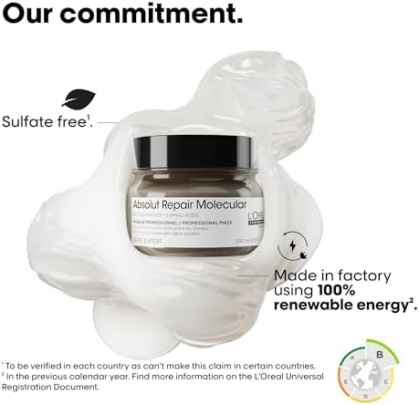 Alternative view of L'Oréal Professionnel Paris Absolut Repair Molecular Tüm Yıpranmış Saçlar İçin Yoğun Onarıcı Maske 250 ml