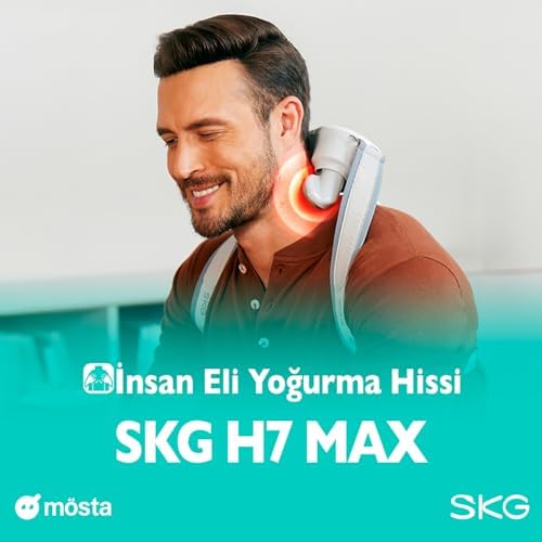 Alternative view of SKG H7 Max Boyun & Omuz Masaj Aleti, İnsan Eli Hissiyatında Shiatsu Masajı, Rahatlatıcı Isı ve Kırmızı Işık Özellikli, Kablosuz Masaj Deneyimi