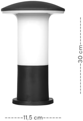 Alternative view of Zita Bahçe Armatürü 32 cm | Mantar Model Set Üstü Dış Mekan Lamba | IP54 Su Geçirmez | E27 Ampul Uyumlu | Kırılmaz Gövde | Siyah Renk | Yerli Üretim 240