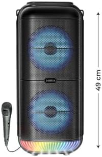1800 Mah 6,5"x2 Mikrofonlu Led Işıklı Bluetooth Hoparlör BTS-95