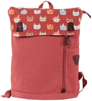 Cats Su Geçirmez Kumaşlı 15 inç Laptop Uyumlu Okul Sırt Çantası Pembe