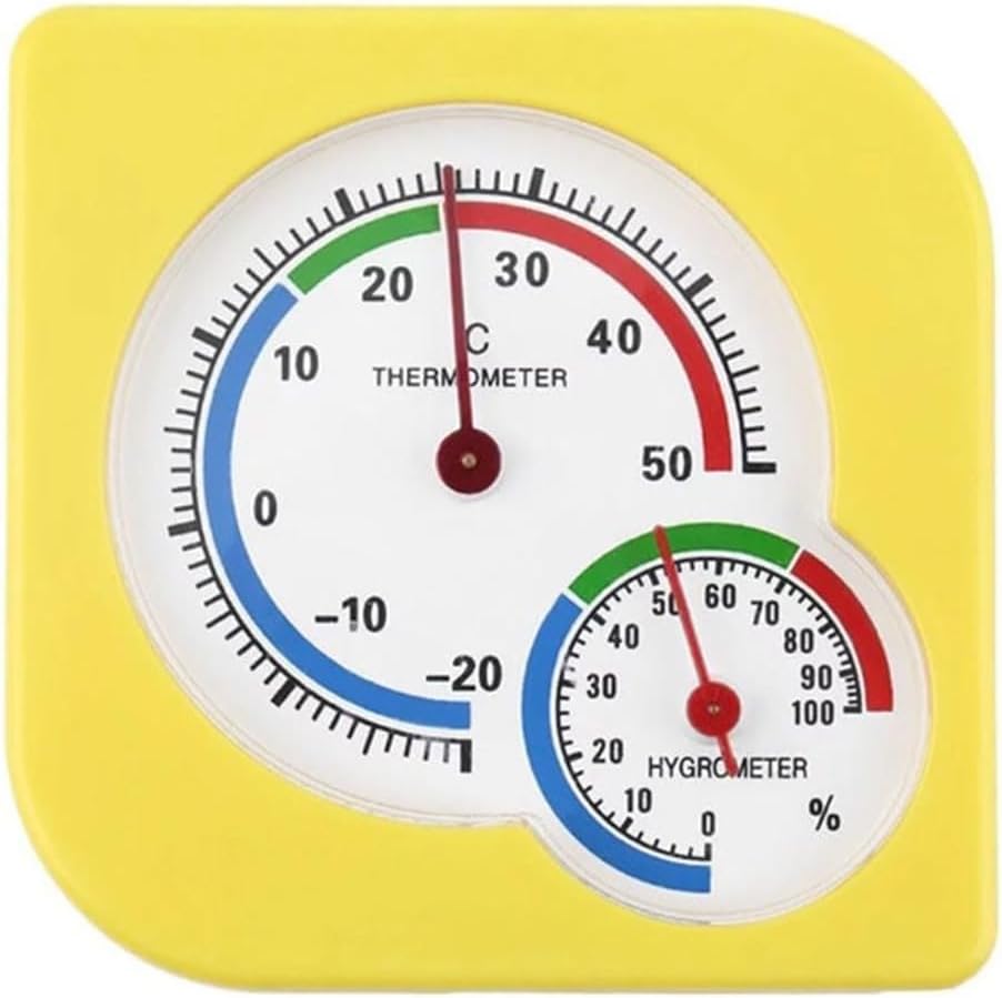 Monte Lua 2'si 1 arada İç Mekan Mini Analog Termometre Analog, Oda İklimlendirme için Oda Termometresi Sıcaklık ve Nem Ölçer