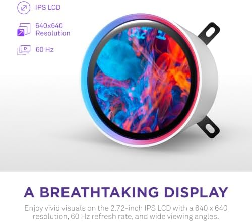 NZXT Kraken 360 RGB 2024 - AIO CPU Sıvı Soğutucu - 360 mm Radyatör - F360 RGB Çekirdek Fan - Özelleştirilebilir 2,7 inç IPS LCD - NZXT Türbin Pompası - AMD® AM5, AM4 - Intel® LGA 1851/1700,