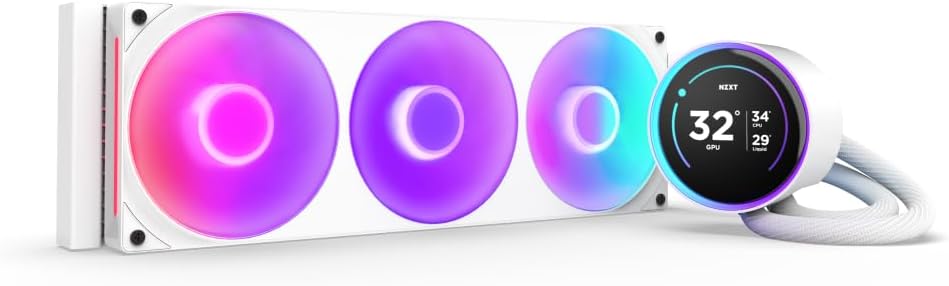 Alternative view of NZXT Kraken 360 RGB 2024 - AIO CPU Sıvı Soğutucu - 360 mm Radyatör - F360 RGB Çekirdek Fan - Özelleştirilebilir 2,7 inç IPS LCD - NZXT Türbin Pompası - AMD® AM5, AM4 - Intel® LGA 1851/1700,