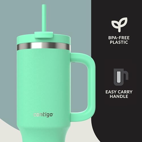 Alternative view of Üniseks Yetişkin Streeterville Tumbler Pipetli Yalıtımlı Su Şişesi, 1.2L, Açık Yeşil