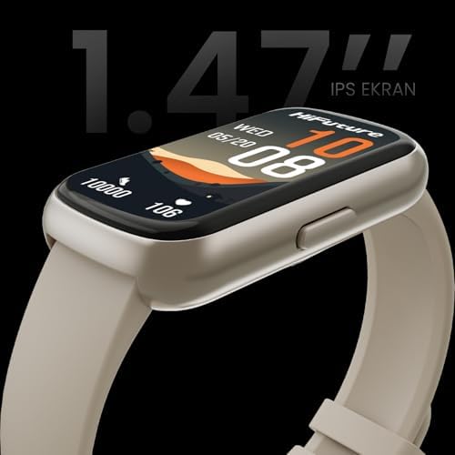 Alternative view of EVO2 Bluetooth 5.2 1.47” Ekran 1 ATM Su Geçirmez 24+ Spor Modu Nabız Spor Kan Oksijen Takibi IOS & Uyumlu Akıllı Bileklik (Krem)