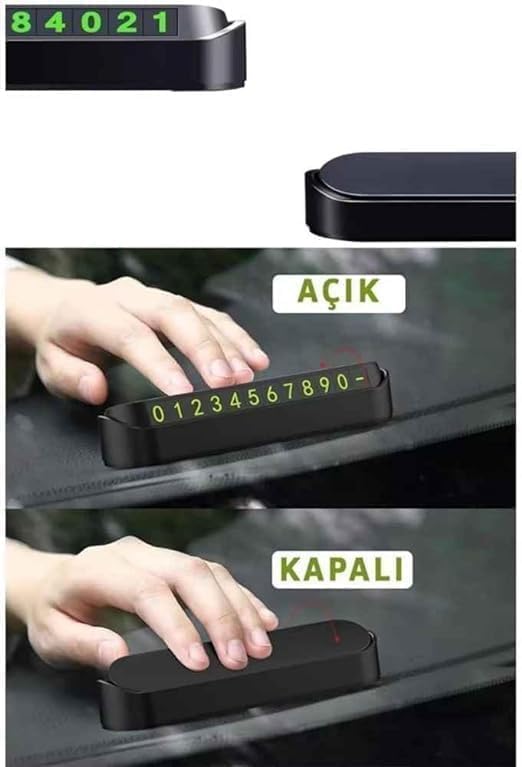 Alternative view of Happy Araç içi Aç Kapa Numaratör, Fosforlu Araç içi Numaramatik, Araç İçin Telefon Numarası, Oto İçi Sabit Telefon Numaramatik