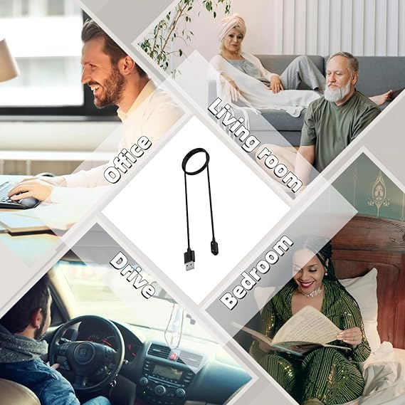 Happy Fit 3/Wacth Fit2/Band 9/Band 8/Band 7 Uyumlu USB-A şarj cihazı ile uyumlu şarj kabloları çip korumalı akıllı saat Yedek USB şarj kablosu