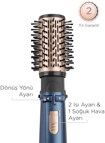 BaByliss Hava Üflemeli Döner Başlıklı Saç Şekillendirici Set StylePro, 1000W, 4 Başlık, İyon Teknolojisi, AS965E