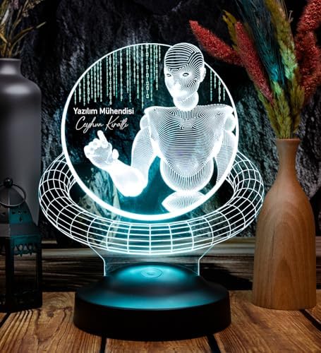 Web Tasarımcı hediyesi, Yazılımcı Hediyesi, Grafiker Hediyesi, Developer Hediyesi, 3D Led Lamba