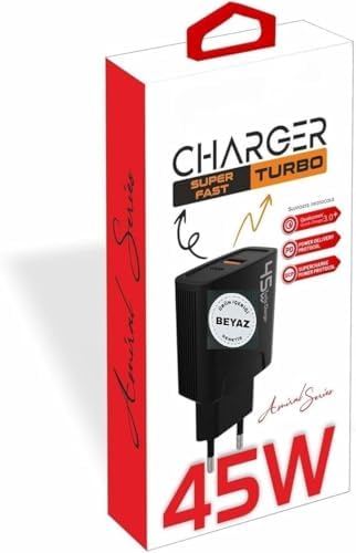 45 watt USB + Type-C PD Hızlı Şarj Başlık Adaptör Turbo Qualcomm 3.0 (Yerli Üretim) (45w Çift Giriş)