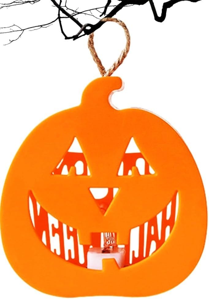 Alternative view of Halloween Işıklı Masa Süsü Balkabağı